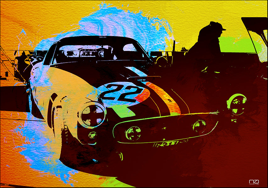 NAXART110859 Ferrari Watercolor, available in multiple sizes