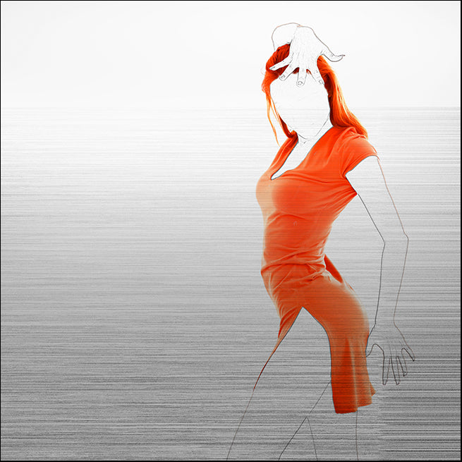 NAXART118980 Lady in Orange , available in multiple sizes