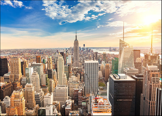 h6822666 New York City Manhattan at sunset, available in multiple sizes - Chamton