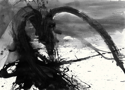88987 Calligraphy Ink Abstract I, by Ngo, available in multiple sizes - Chamton