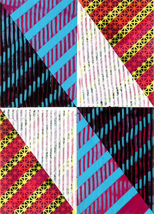 90850 Geometric Overlay Abstract, by Ngo, available in multiple sizes