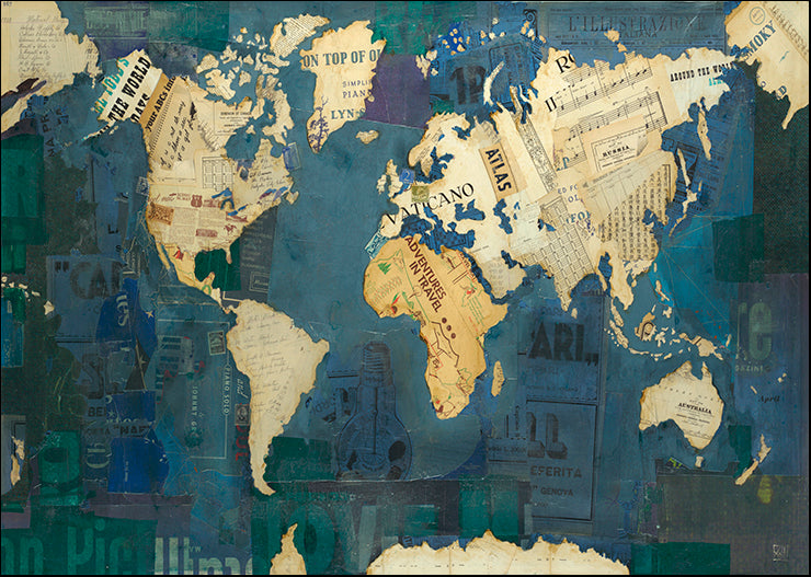 OHOC-258 World Map by Kelsey Hochstatter, available in multiple sizes