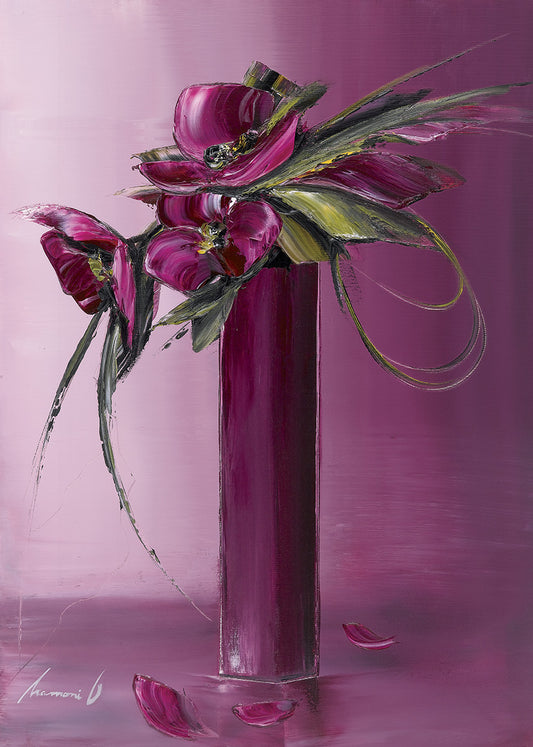 R4238 Pink Modern Vase II,  available in multiple sizes