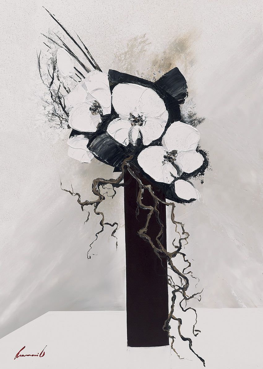 R4260 Black Modern Vase II,  available in multiple sizes - Chamton