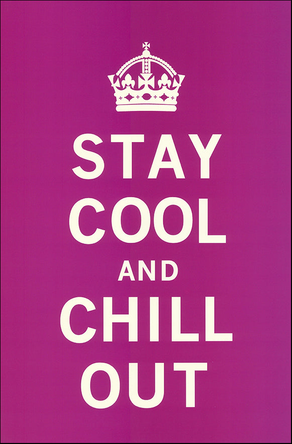 R SPQ5576 Stay Cool and Chill Out by The Vintage Collection 40x60cm on paper
