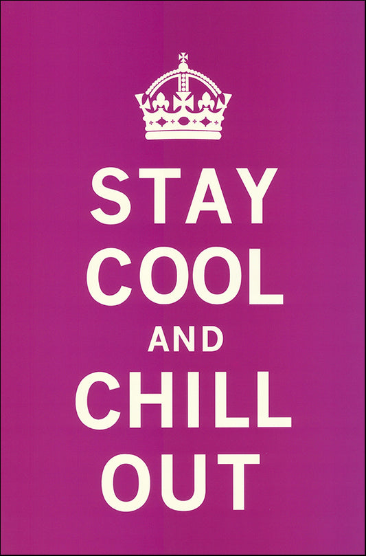 R SPQ5576 Stay Cool and Chill Out by The Vintage Collection 40x60cm on paper