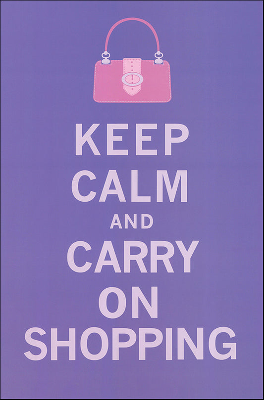 R SPQ5578 Keep Calm & Carry on Shopping by The Vintage Collection 40x60cm on paper