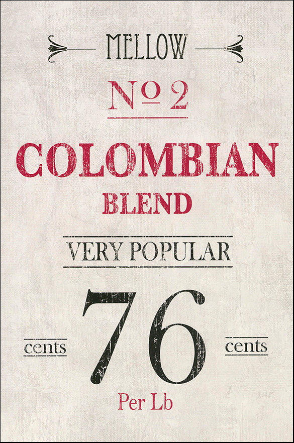R SPQ5593 Columbian coffee by The Vintage Collection 40x61cm on paper