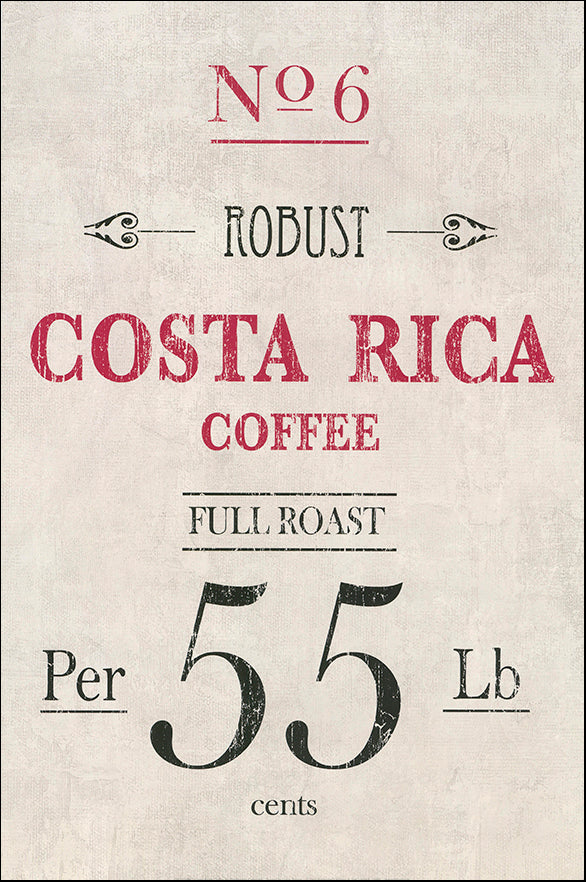 R SPQ5594 Costa Rica coffee by The Vintage Collection 40x61cm on paper
