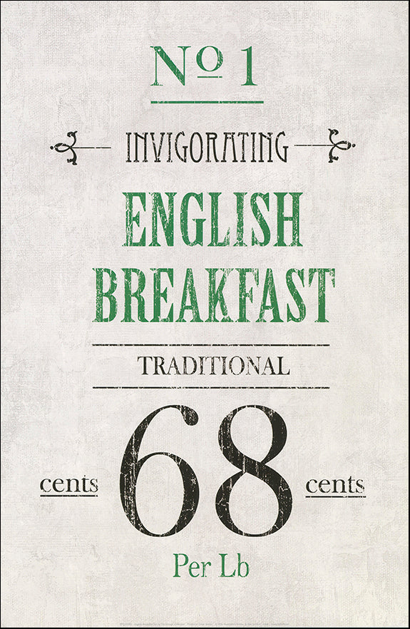 R SPQ5595 English Breakfast Tea by The Vintage Collection 40x61cm on paper