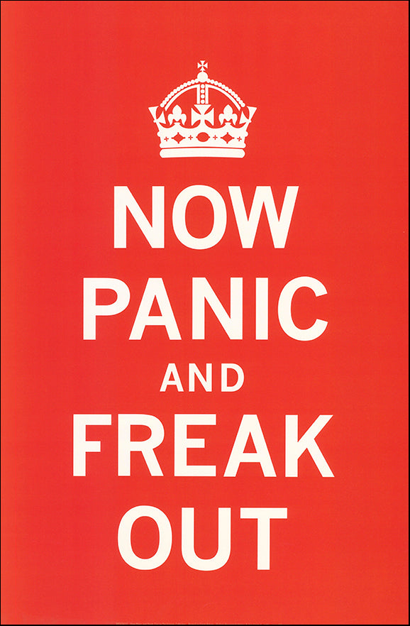 R SPQ5612 Now Panic and Freak Out by The Vintage Collection 40x61cm on paper