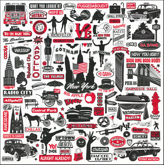 R SPV9292 New York a Nutshell by Janie Secker 70x70cm on paper