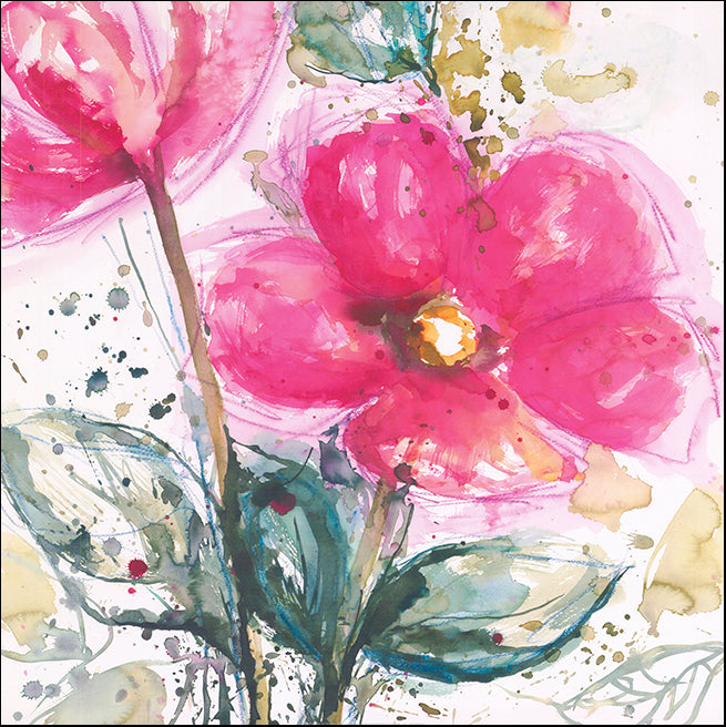 R SPV9305 Pink Flower 1 by Lilian Scott 61x61cm on paper