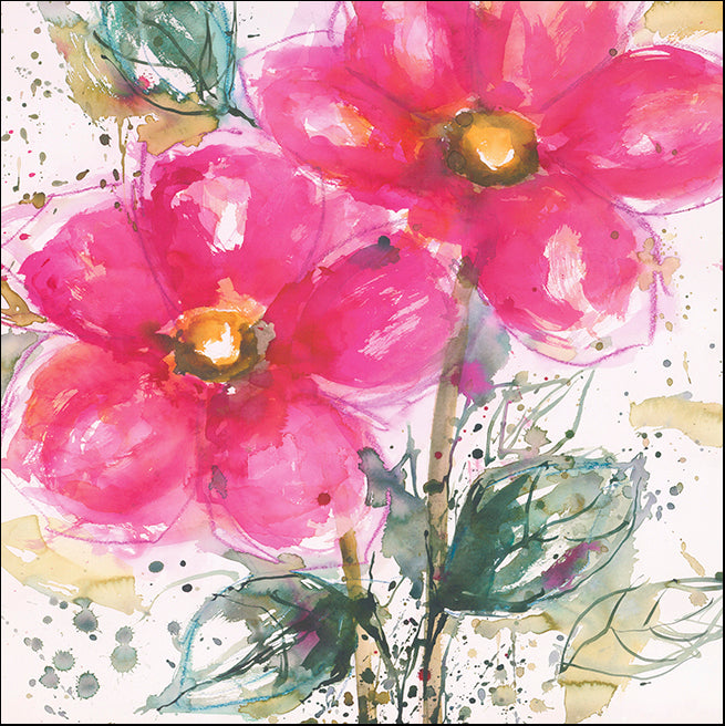 R SPV9306 Pink Flower 2 by Lilian Scott 61x61cm on paper