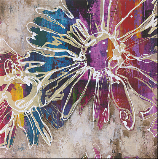 R X6366 Floral Kick 1 by Bridges 61x61cm on paper