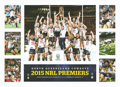 Rugby 2015 North Queensland Cowboys premiers 50x70cm paper - Chamton
