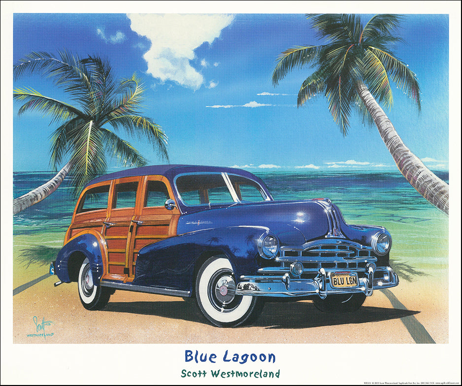 SB WE021 Blue Lagoon by Scott Westmoreland 43x35cm on paper
