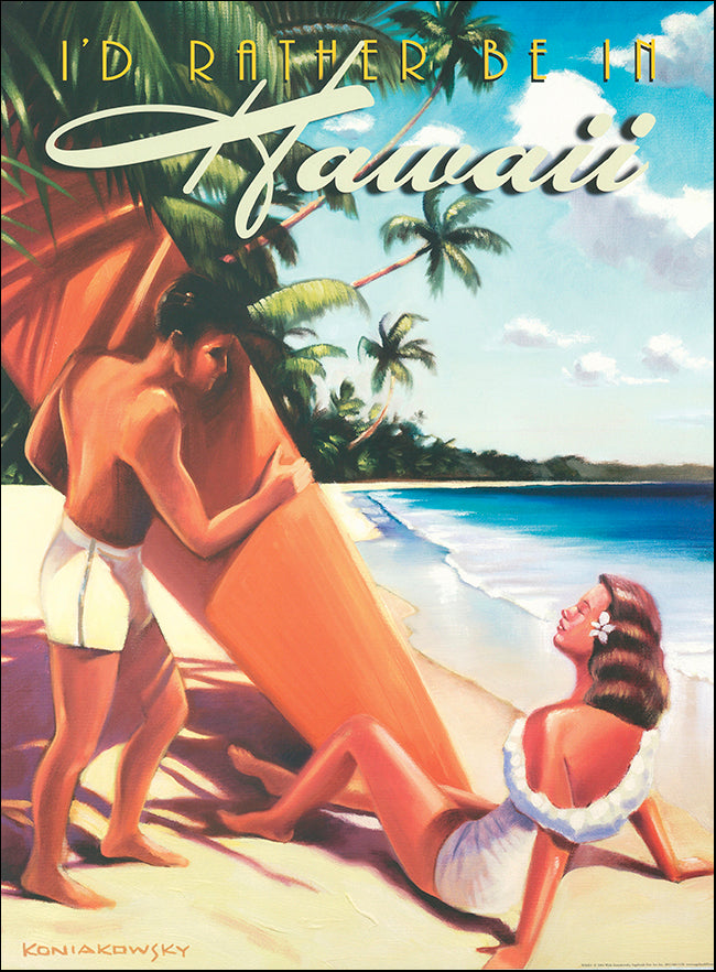 SB WK003 I'd rather be in Hawaii by Wade Kondiakowsky 45x61cm on paper - Chamton