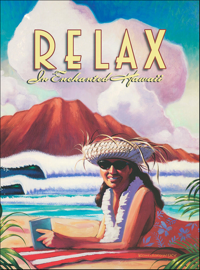 SB WK004 Relax in Enchanted Hawaii by Wade Kondiakowsky 45x61cm on paper