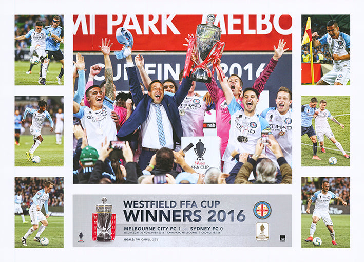 Soccer 2016 Westfield FFA Cup Melbourne City 50x70cm paper - Chamton