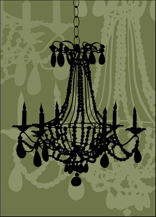 76034 Chandelier 4 Green, by Sowell, available in multiple sizes - Chamton