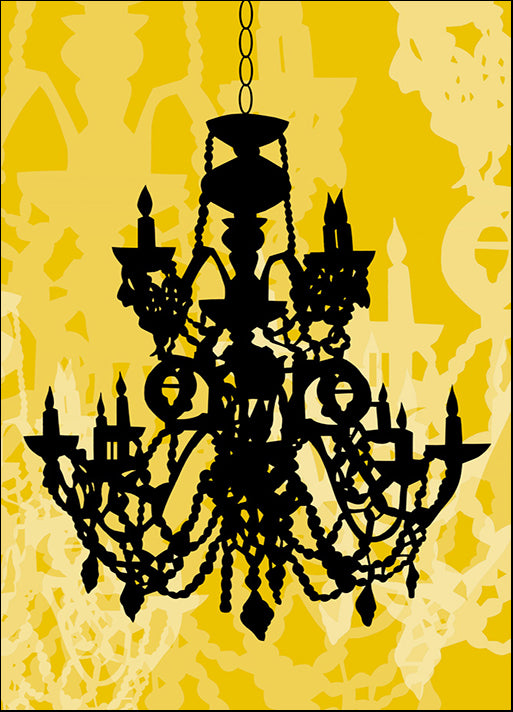 76948 Chandelier 1 Yellow, by Sowell, available in multiple sizes - Chamton