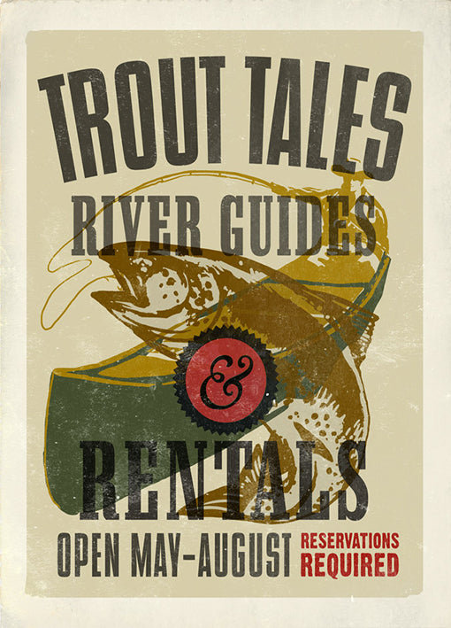 91720 Trout Tale River Guides Poster, by Steffen, available in multiple sizes