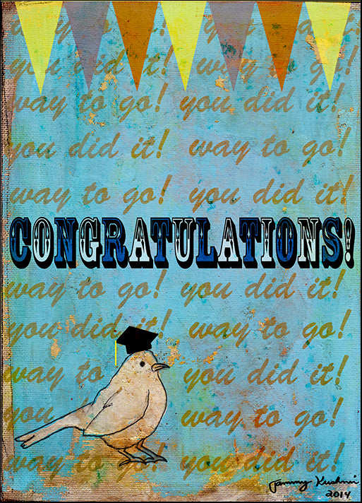 TAMKUS131213 Congratulations Bird, by Tammy Kushnir, available in multiple sizes