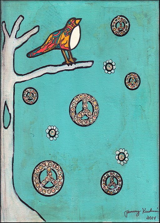 TAMKUS134753 Peace Sign Bird, by Tammy Kushnir, available in multiple sizes