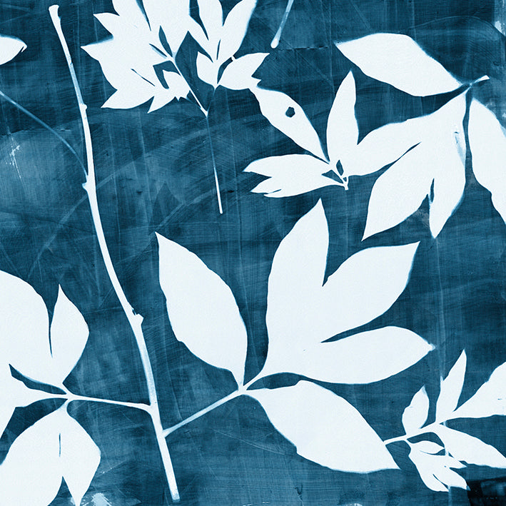 TE068-A - Indigo Leaf I, available in multiple sizes