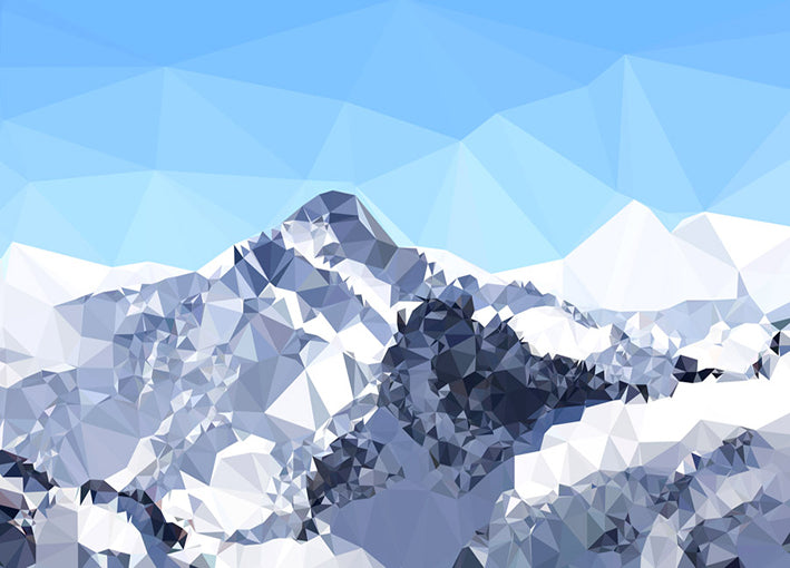100590 Faceted Snowy Peak, by THE studio, available in multiple sizes