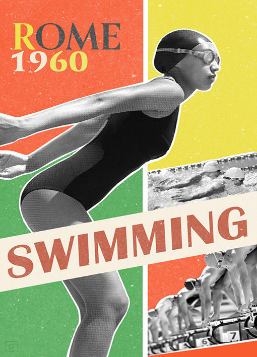 THEstudio,98832 Rome Swimming 1960, by THE Studio, available in multiple sizes