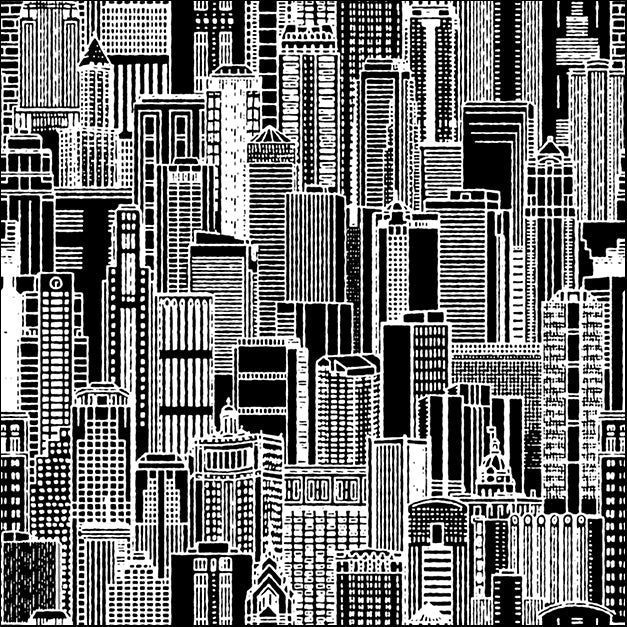 100579 Cityscape Dark, by THE Studio, available in multiple sizes - Chamton
