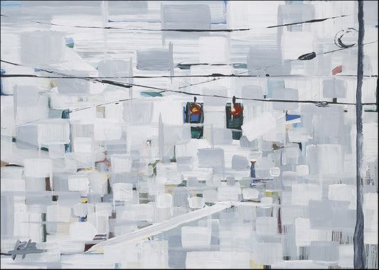 UBOR-132 Stop on White by Brooke Borcherding, available in multiple sizes