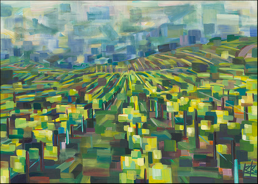 UBOR-163 Yellow Grapevines Forever by Brooke Borcherding, available in multiple sizes - Chamton
