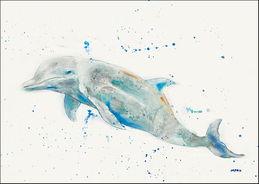 UMAN-129-ALT-V1 Dolphin by Patti Mann, available in multiple sizes