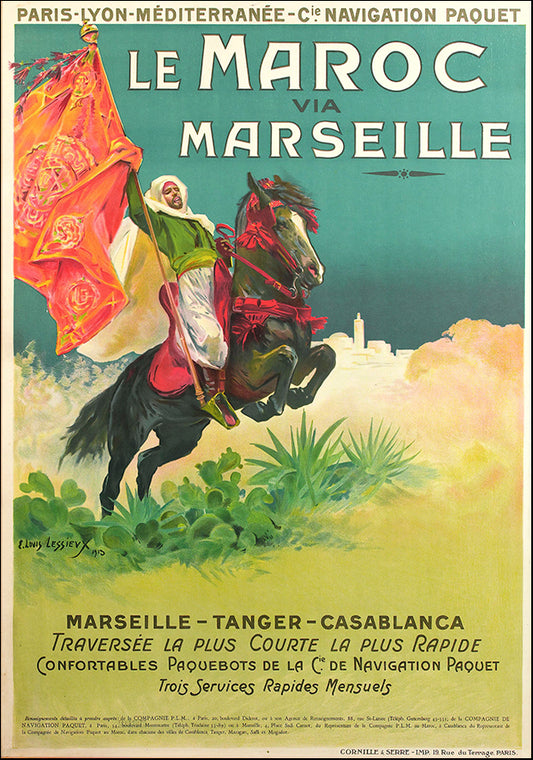 VINPOS120715 Le Maroc via Marseille, available in multiple sizes