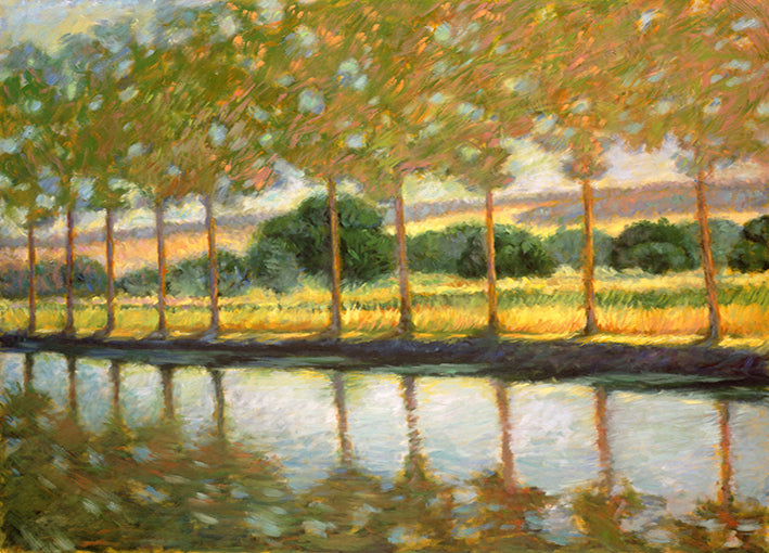 77751 Trees Along a Canal, by Waldron, available in multiple sizes