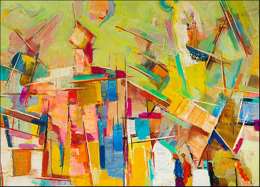 a29236510s Abstract colorful oil painting on canvas, available in multiple sizes
