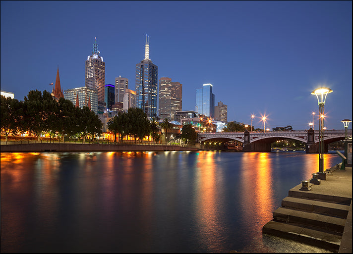 a29572462s Melbourne skyline from Southbank Australia, available in multiple sizes