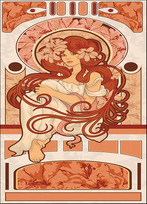 b0716505 Art nouveau woman, available in multiple sizes