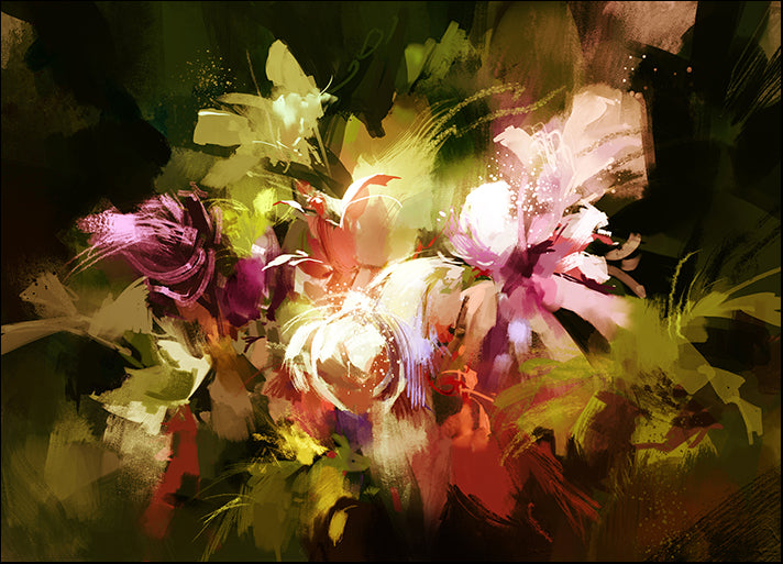 b27486194s digital painting of abstract flowers, available in multiple sizes
