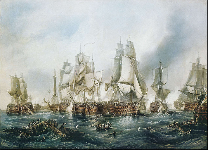 b31656227s CHAMBERS George (1803 1840) Battle of Trafalgar ca 1823 Oil on canvas ENGLAND, available in multiple sizes