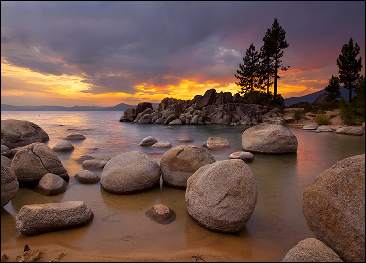 b7899582 Sunset over Sand Harbor, Lake Tahoe, NV, available in multiple sizes