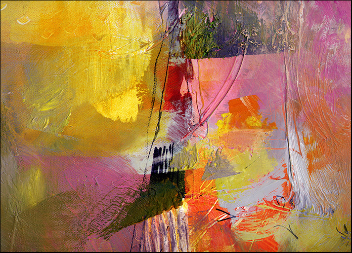 b84536646s abstract multicolor layer artwork, opaque and transparent oil paint textures on canvas, available in multiple sizes - Chamton