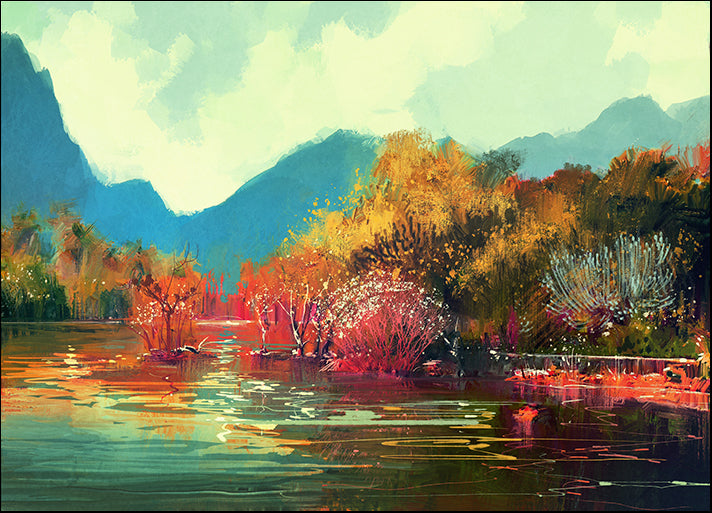 b97872450s painting of beautiful autumn forest, available in multiple sizes