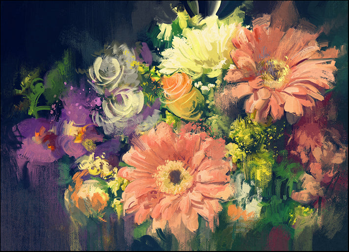 c00140639s bouquet flowers in oil painting, available in multiple sizes