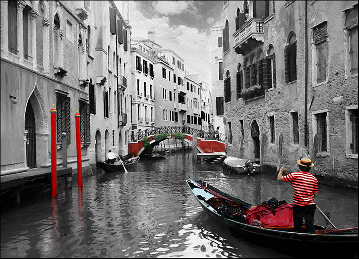 c22784612s Gondolas on Venice in oil painting style, available in multiple sizes