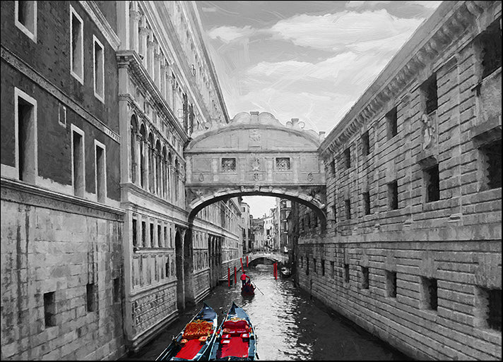 c22785071s Gondolas on Venice in oil painting style, available in multiple sizes