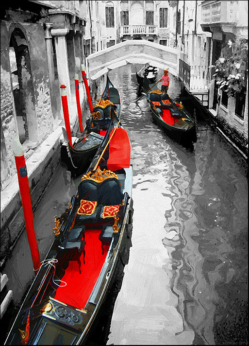 c22808957s Gondolas on Venice in oil painting style, available in multiple sizes